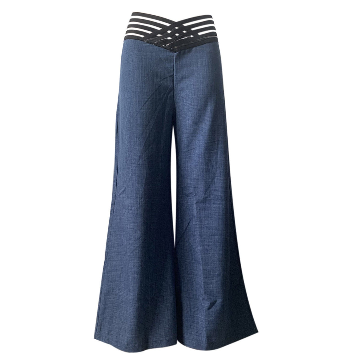 Freizeit-Hose für Damen mit hohem Bund und weitem Bein