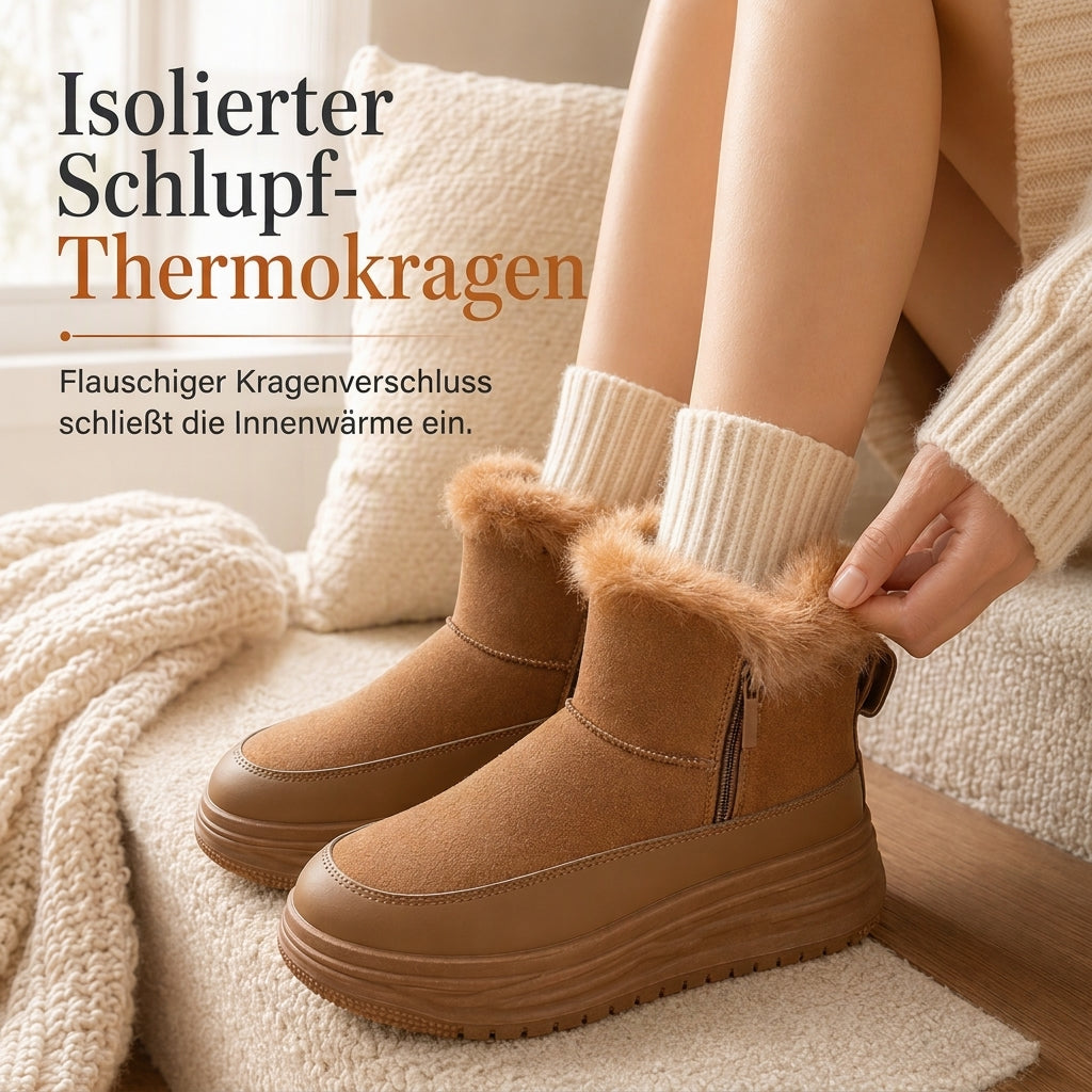 ⚡Flash-Sale! Solange der Vorrat reicht!⚡ Damen Winter Hochschaft Schneestiefel Warme Plüschgefütterte Dicke Sohle Freizeit Plateau Schuhe