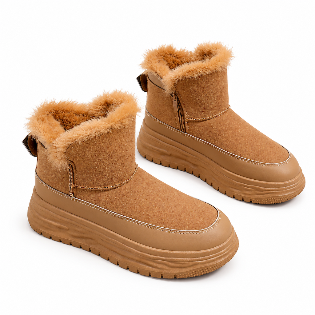 ⚡Flash-Sale! Solange der Vorrat reicht!⚡ Damen Winter Hochschaft Schneestiefel Warme Plüschgefütterte Dicke Sohle Freizeit Plateau Schuhe