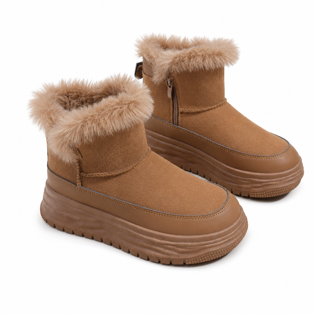 ⚡Flash-Sale! Solange der Vorrat reicht!⚡ Damen Winter Hochschaft Schneestiefel Warme Plüschgefütterte Dicke Sohle Freizeit Plateau Schuhe