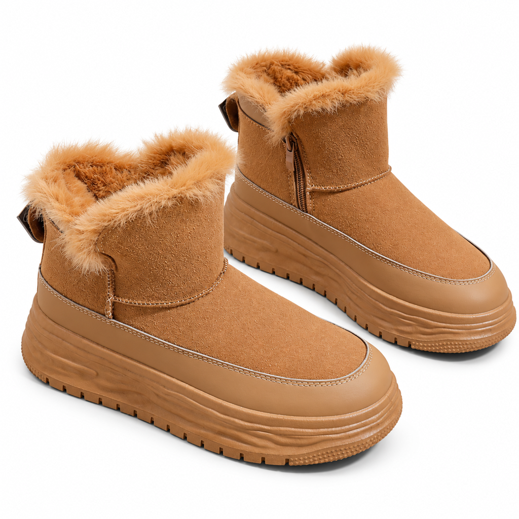 ⚡Flash-Sale! Solange der Vorrat reicht!⚡ Damen Winter Hochschaft Schneestiefel Warme Plüschgefütterte Dicke Sohle Freizeit Plateau Schuhe