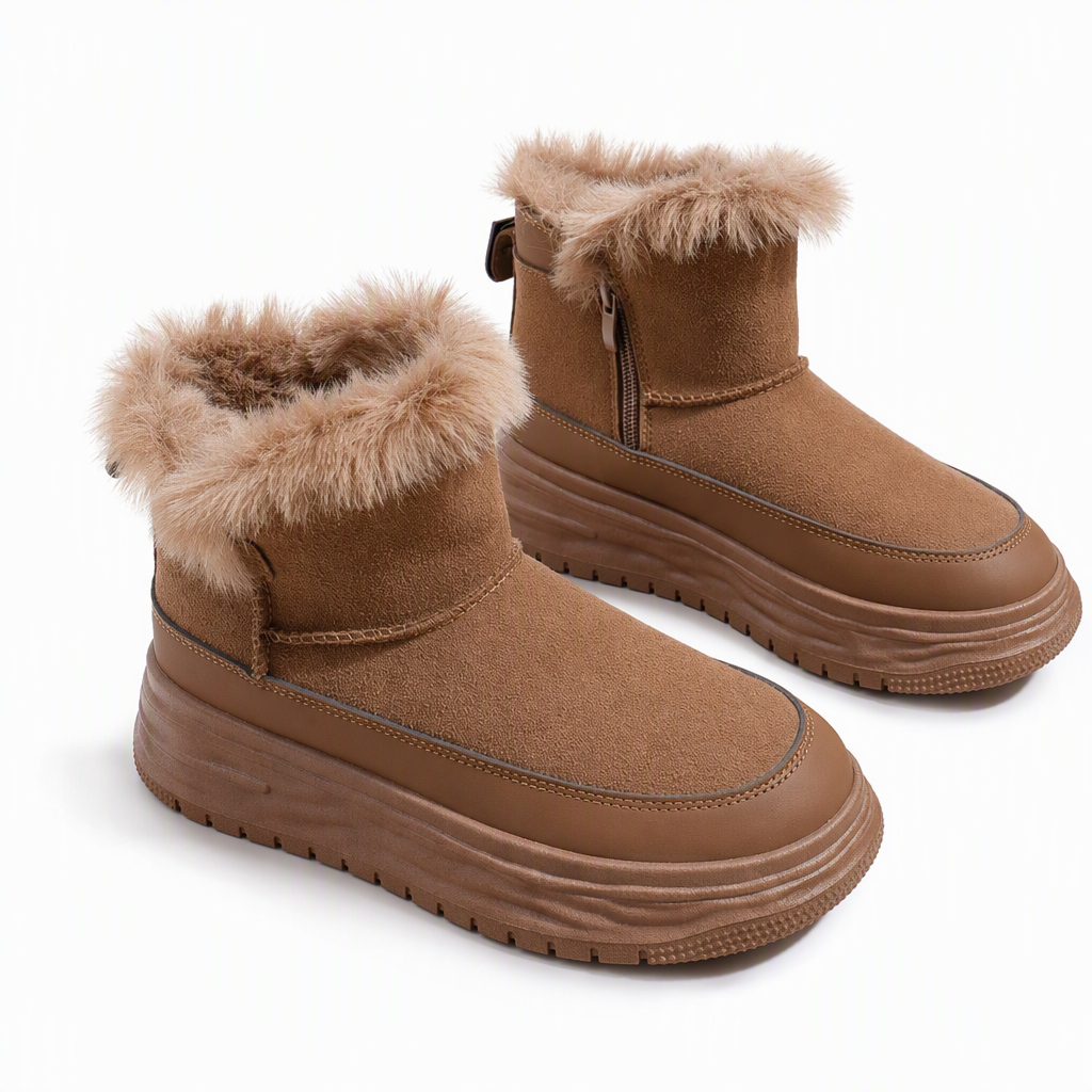 ⚡Flash-Sale! Solange der Vorrat reicht!⚡ Damen Winter Hochschaft Schneestiefel Warme Plüschgefütterte Dicke Sohle Freizeit Plateau Schuhe