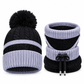 Damen Winter Warm Strickmütze mit Gesichtsmaske und Halstuch Winddicht Ohrenschutz Beanie für Radfahren
