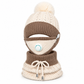 Damen Winter Warm Strickmütze mit Gesichtsmaske und Halstuch Winddicht Ohrenschutz Beanie für Radfahren