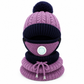 Damen Winter Warm Strickmütze mit Gesichtsmaske und Halstuch Winddicht Ohrenschutz Beanie für Radfahren