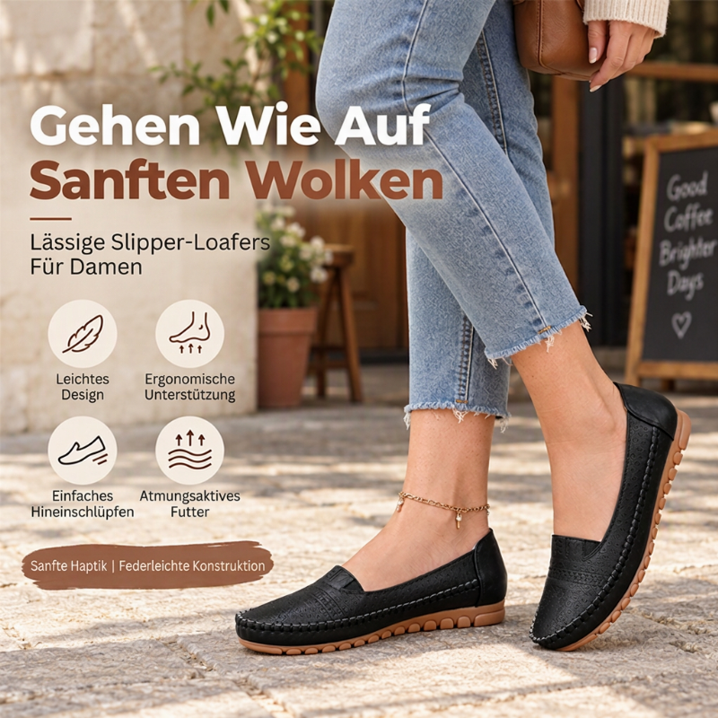 Atmungsaktive Slipper-Flachschuhe für Damen