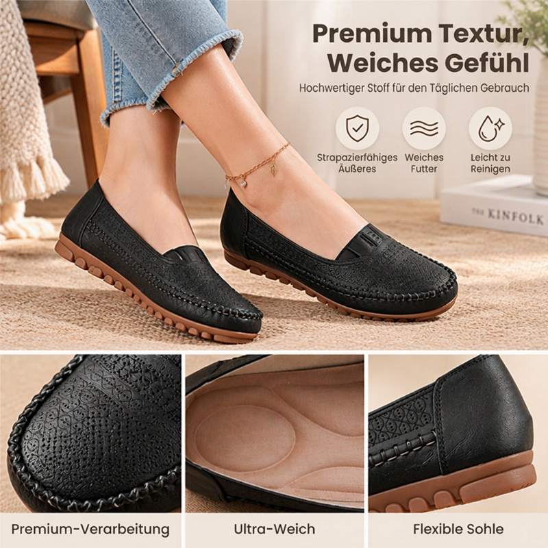 Atmungsaktive Slipper-Flachschuhe für Damen