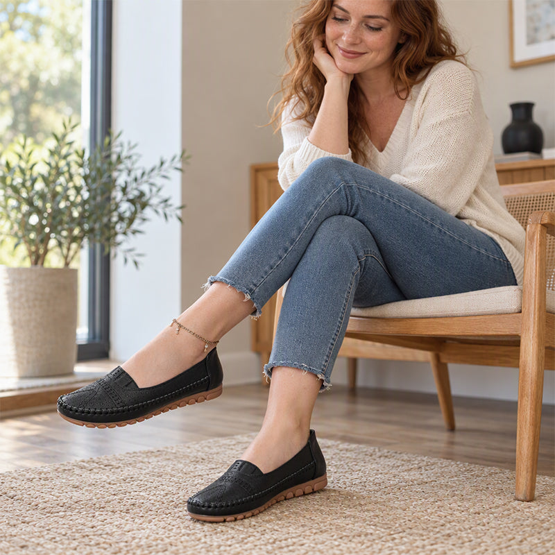 Atmungsaktive Slipper-Flachschuhe für Damen
