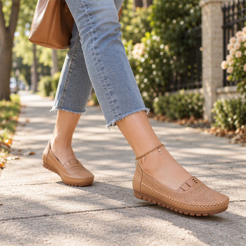Atmungsaktive Slipper-Flachschuhe für Damen