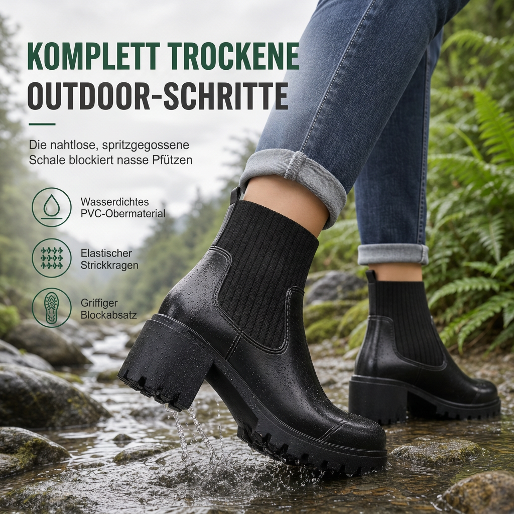 Lässige Stiefel mit niedrigem Absatz für Damen