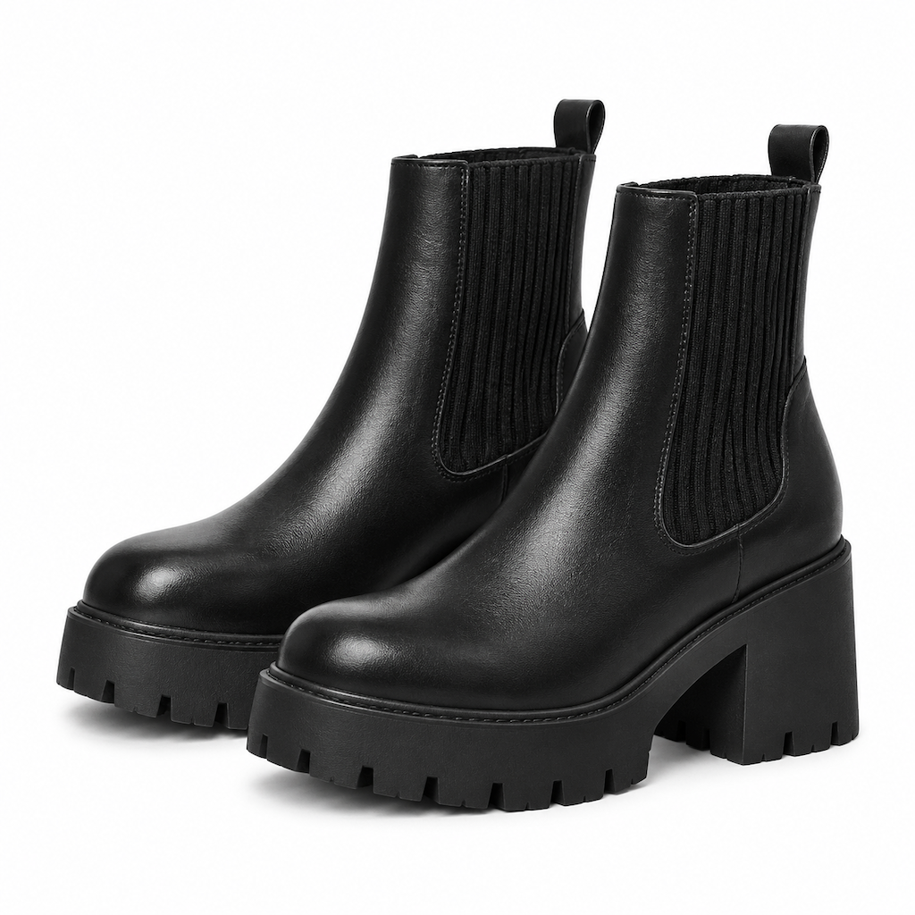 Lässige Stiefel mit niedrigem Absatz für Damen