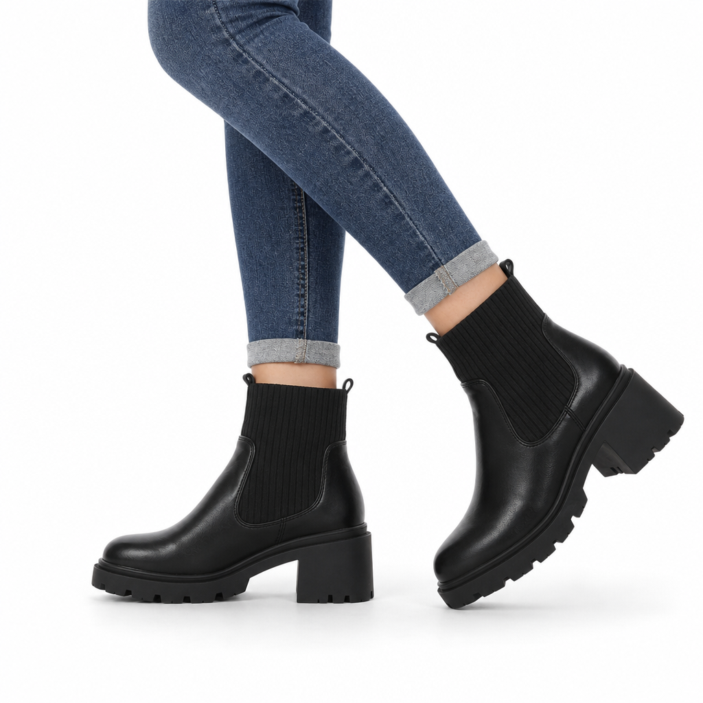 Lässige Stiefel mit niedrigem Absatz für Damen