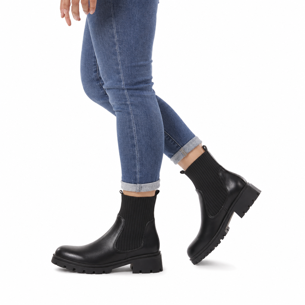 Lässige Stiefel mit niedrigem Absatz für Damen
