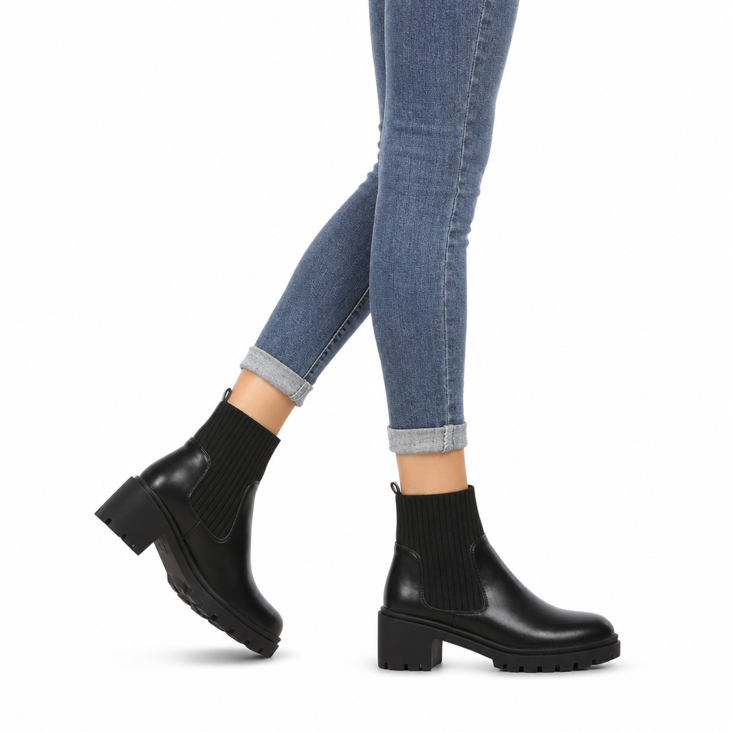 Lässige Stiefel mit niedrigem Absatz für Damen