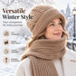 Damen Winter Warm Kapuzen-Schal