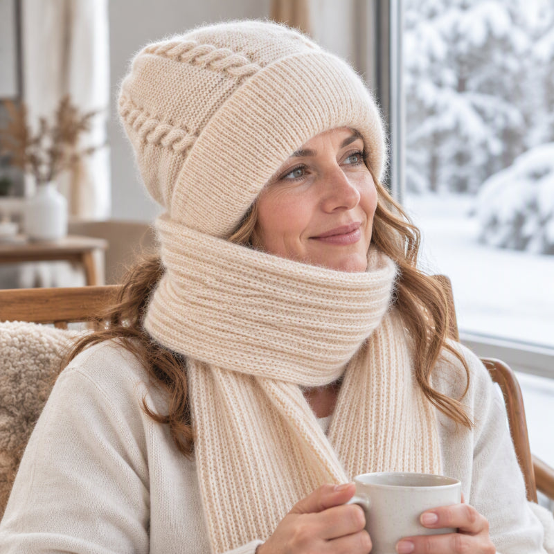 Damen Winter Warm Kapuzen-Schal