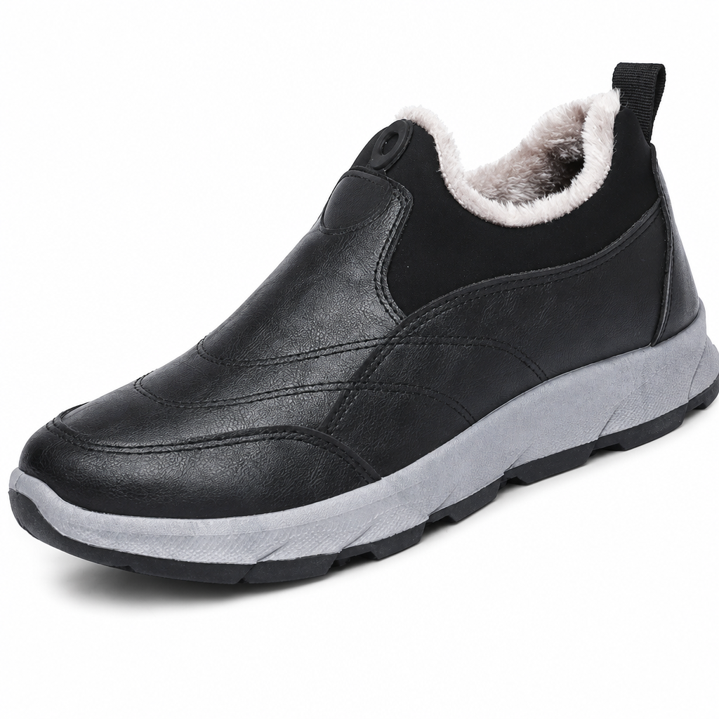 👞 Herren gefütterte wasserdichte Slip, keine nassen und kalten Füße – Rutschfest, weiche Sohle & warm für den Winter ✨