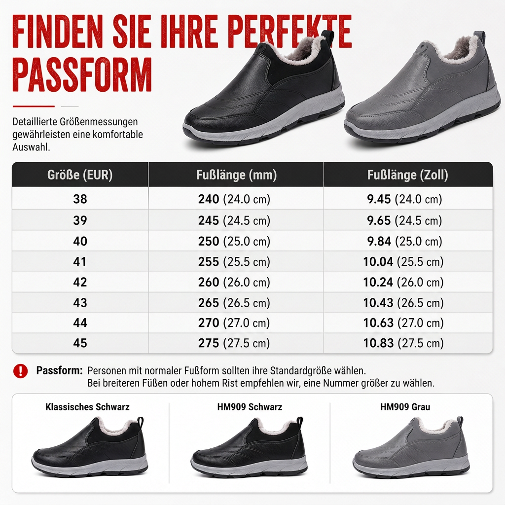 👞 Herren gefütterte wasserdichte Slip, keine nassen und kalten Füße – Rutschfest, weiche Sohle & warm für den Winter ✨