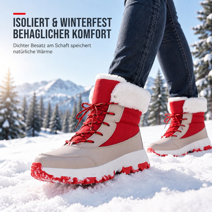 Damen Winter-Schneestiefel, verdickte Mittelschaft-Stiefel für Outdoor-Reisen, in Übergröße