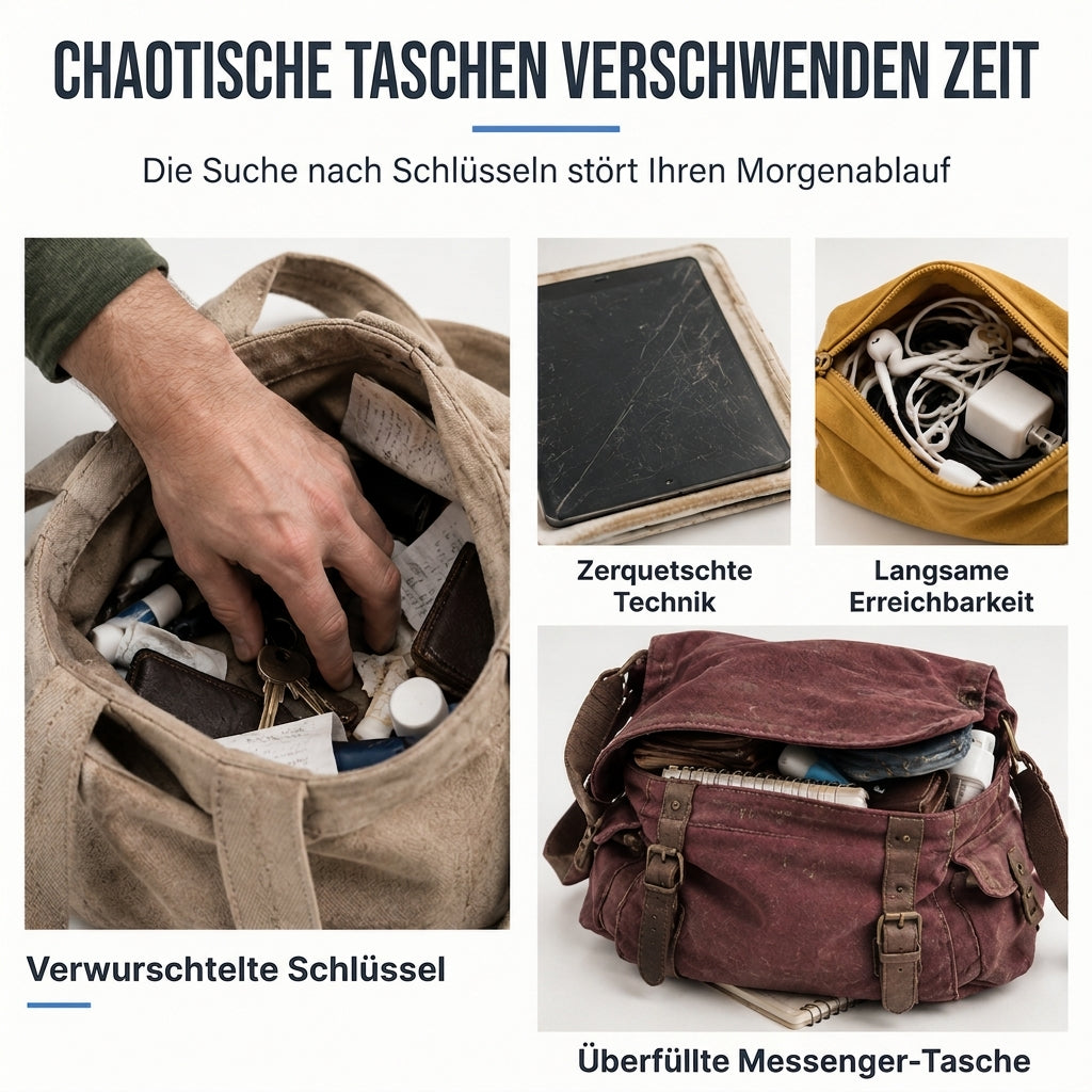 🔥🔥 Herren Umhängetasche mit großem Fassungsvermögen, langlebige Business Casual Schultertasche mit mehreren Taschen
