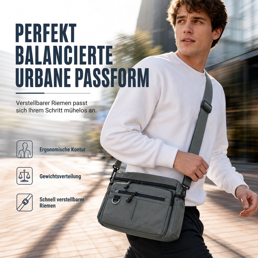 🔥🔥 Herren Umhängetasche mit großem Fassungsvermögen, langlebige Business Casual Schultertasche mit mehreren Taschen