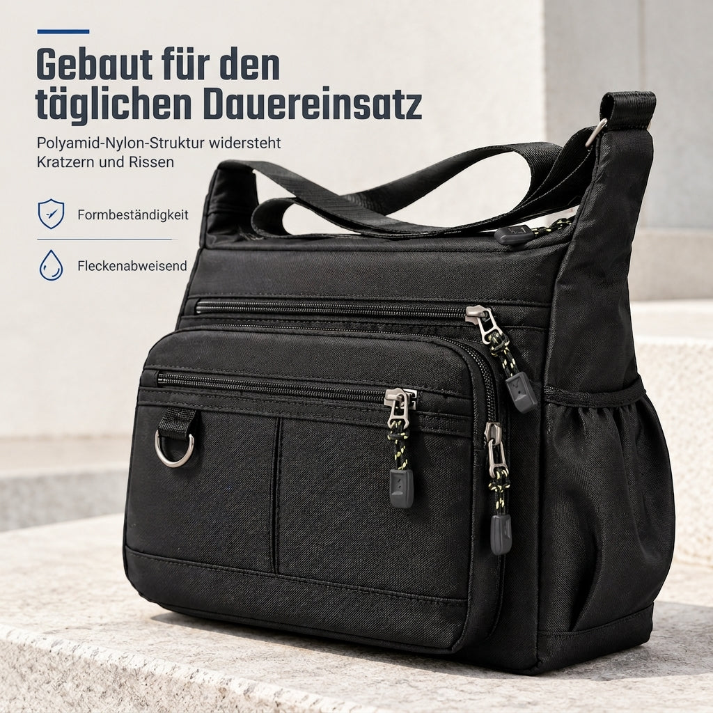 🔥🔥 Herren Umhängetasche mit großem Fassungsvermögen, langlebige Business Casual Schultertasche mit mehreren Taschen