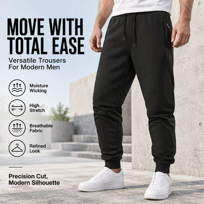 Warme Jogginghose für Herren mit Reißverschlusstaschen