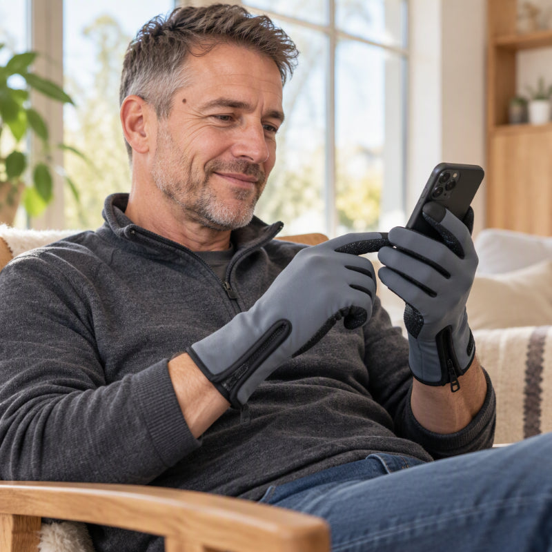 Thermische Winter-Radhandschuhe mit touchscreen-kompatiblen Fingern