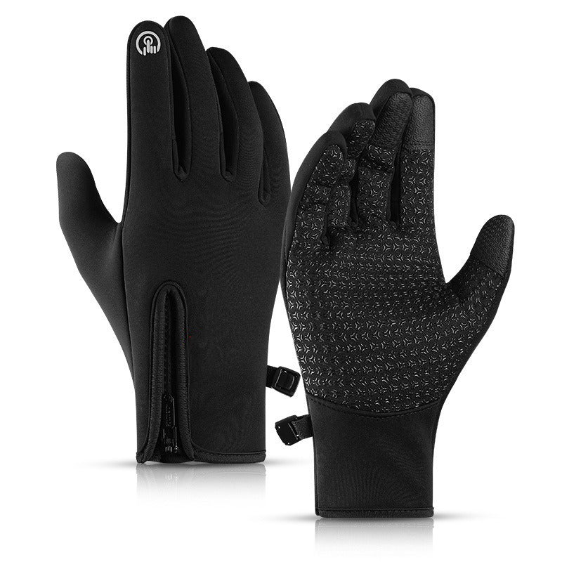 Thermische Winter-Radhandschuhe mit touchscreen-kompatiblen Fingern