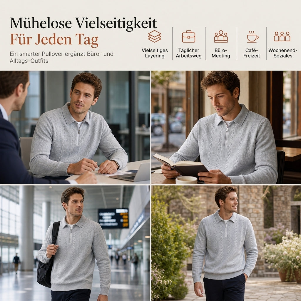 Freizeit-Strickpullover aus Jacquard für Herren