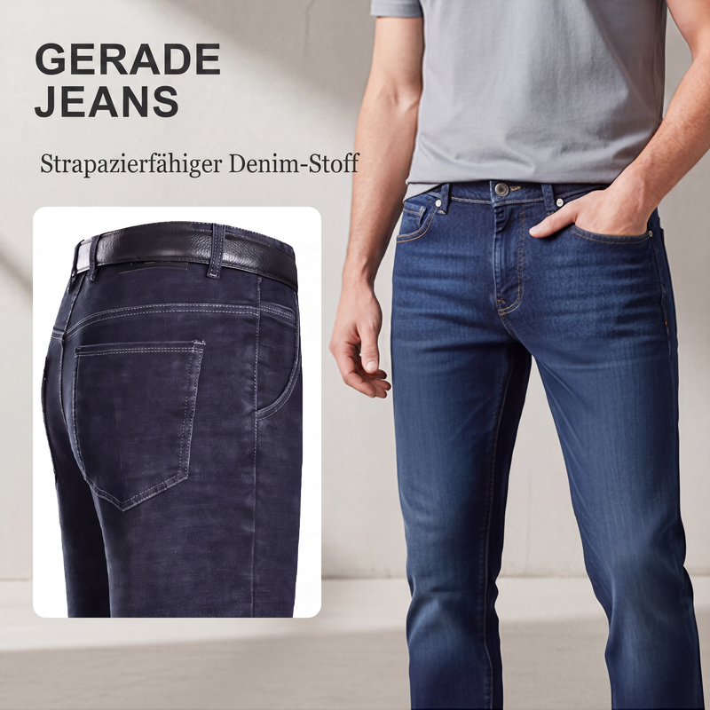 Gefütterte Gerade Bein Jeans für Herren