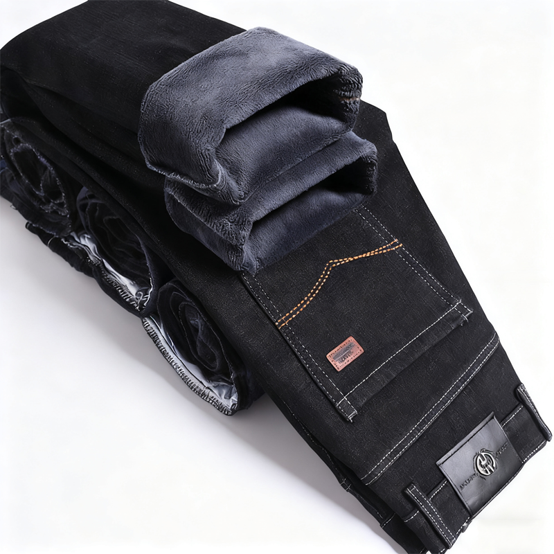 Gefütterte Gerade Bein Jeans für Herren