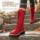 Damen-Stiefeletten mit runder Zehenpartie, Plateau und dicker Sohle, in Übergröße für den Herbst