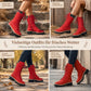 Damen-Stiefeletten mit runder Zehenpartie, Plateau und dicker Sohle, in Übergröße für den Herbst