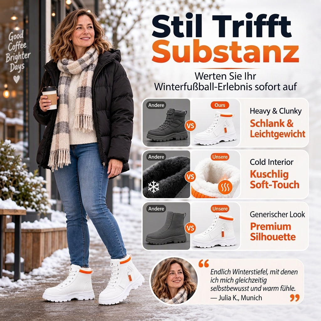 Warme Damen-Martinstiefel mit Plüschfutter