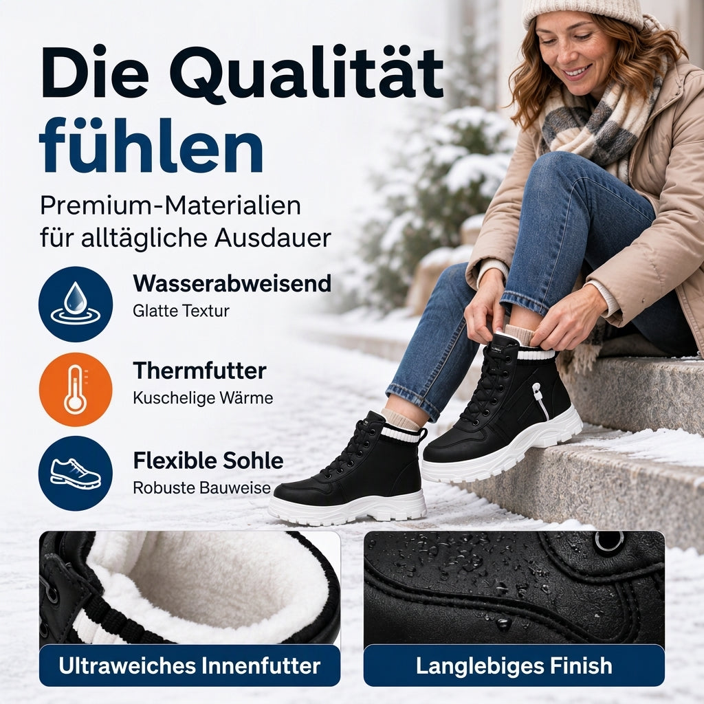 Warme Damen-Martinstiefel mit Plüschfutter