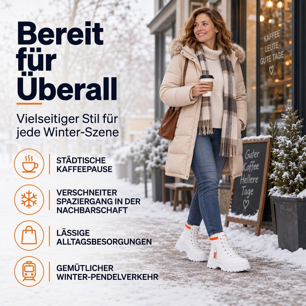 Warme Damen-Martinstiefel mit Plüschfutter