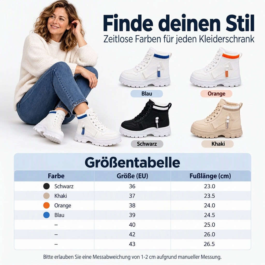 Warme Damen-Martinstiefel mit Plüschfutter