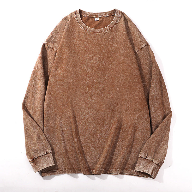 📢📢🎉✨Vintage gewaschenes Langarm-T-Shirt