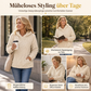 Damen Oversize-Pullover mit Jacquard-Muster, Kapuze und Plüschfutter für Herbst und Winter