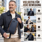 Diebstahlsichere Sling-Tasche mit USB-Ladeanschluss für Herren