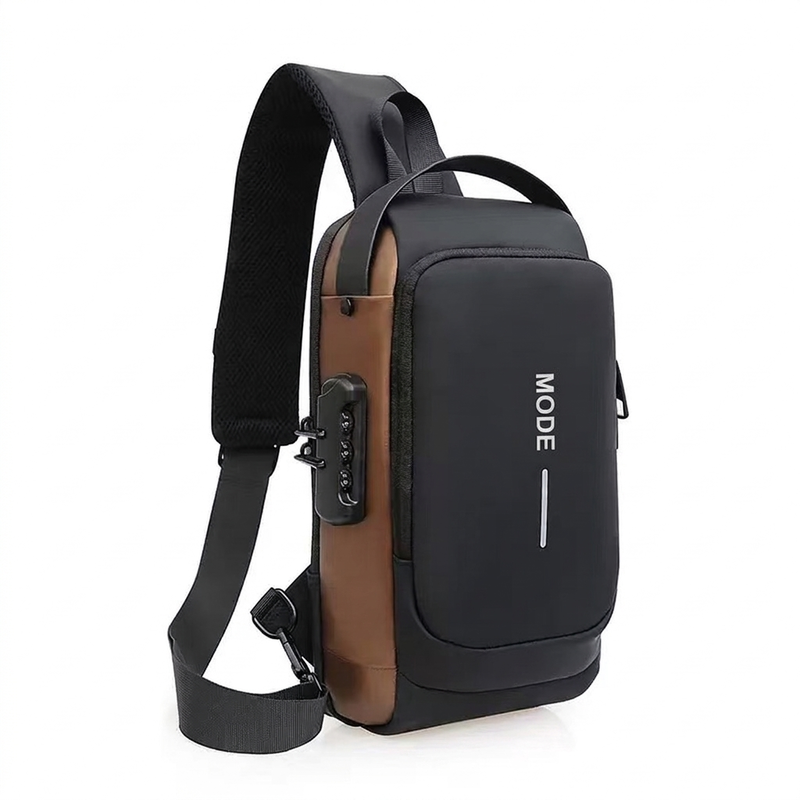 Diebstahlsichere Sling-Tasche mit USB-Ladeanschluss für Herren