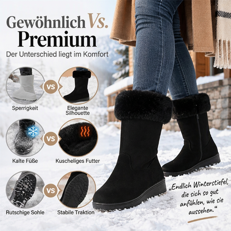 Warme, rutschfeste Schneestiefel für Damen