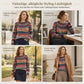 Locker sitzender Damen-Strickpullover mit Rundhalsausschnitt und Farbblock-Design