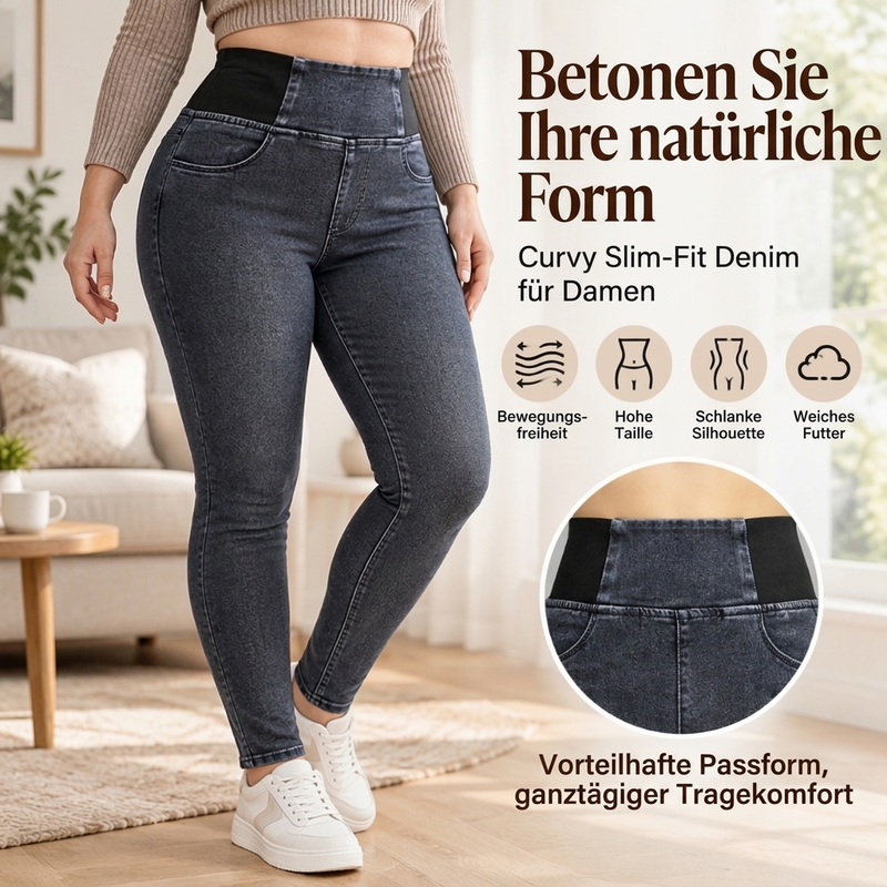 📢🎉🛍️✨Damen elastische Skinny Jeans mit hohem Bund