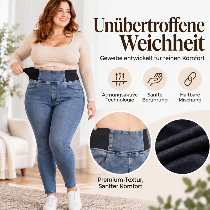 📢🎉🛍️✨Damen elastische Skinny Jeans mit hohem Bund