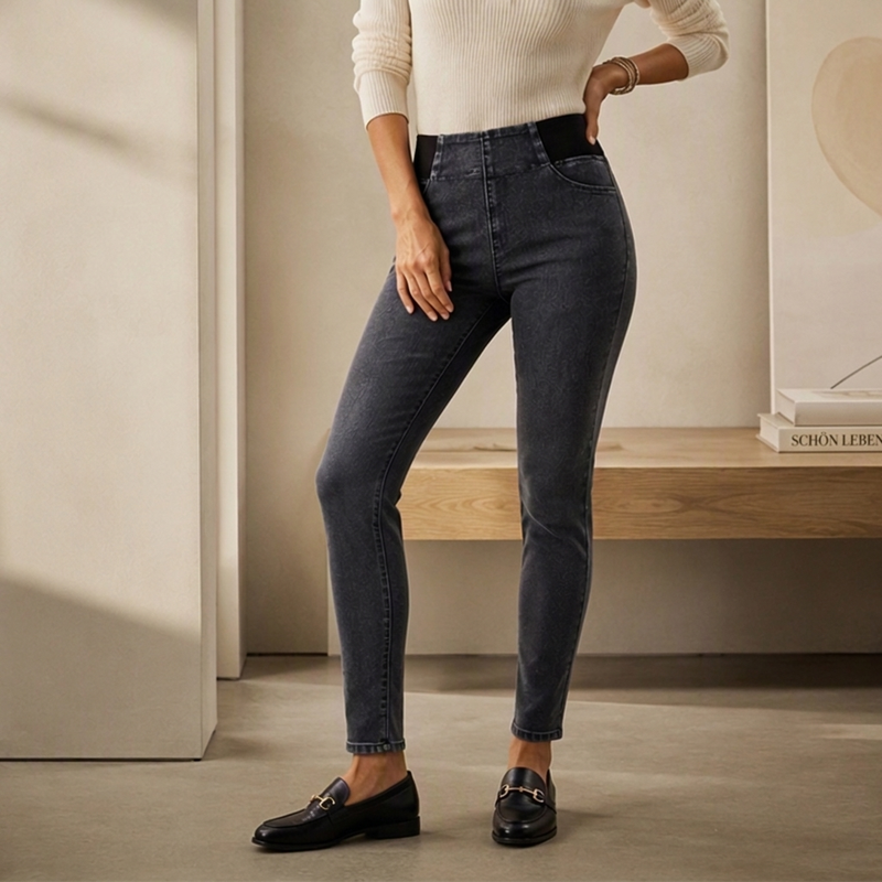📢🎉🛍️✨Damen elastische Skinny Jeans mit hohem Bund