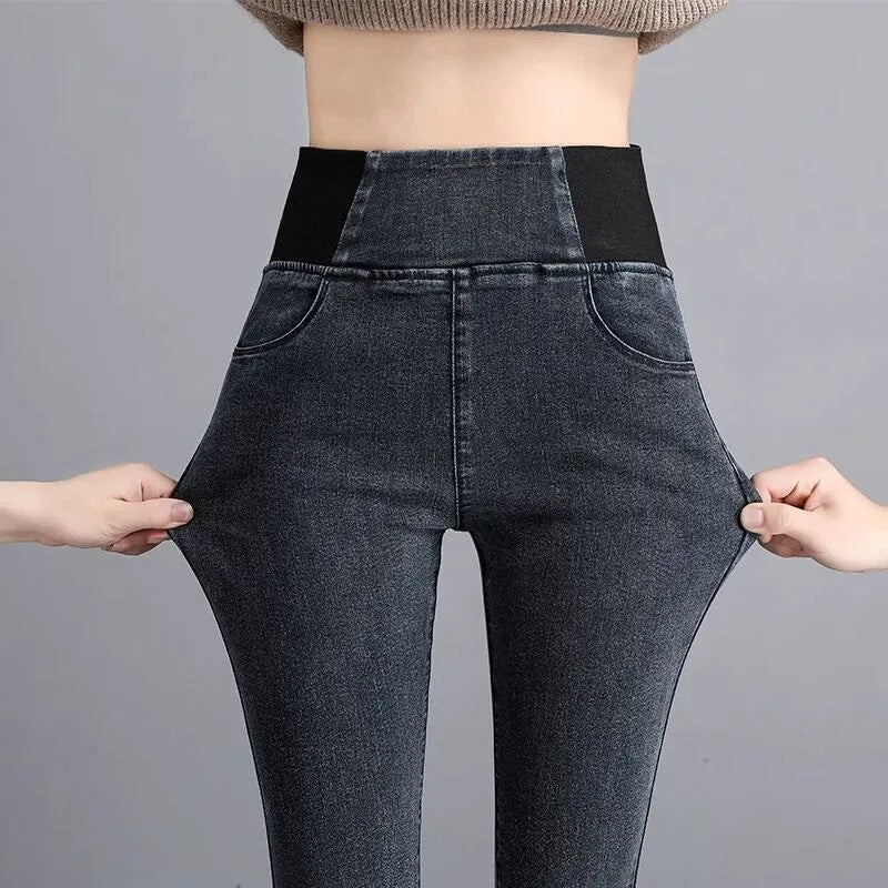 📢🎉🛍️✨Damen elastische Skinny Jeans mit hohem Bund