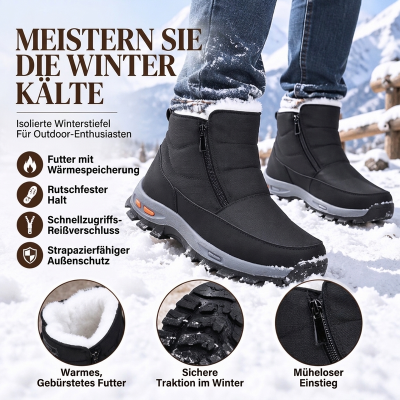 👍🥾Bequem & leicht, Alltag – Herren warme wasserdichte Schneestiefel