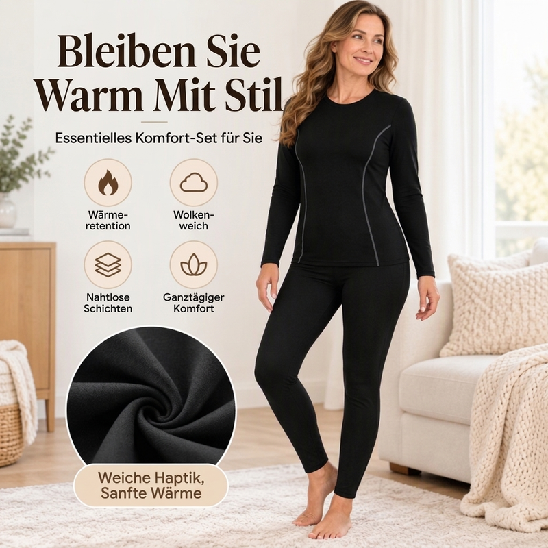 Damen Thermounterwäsche Set mit Stretch